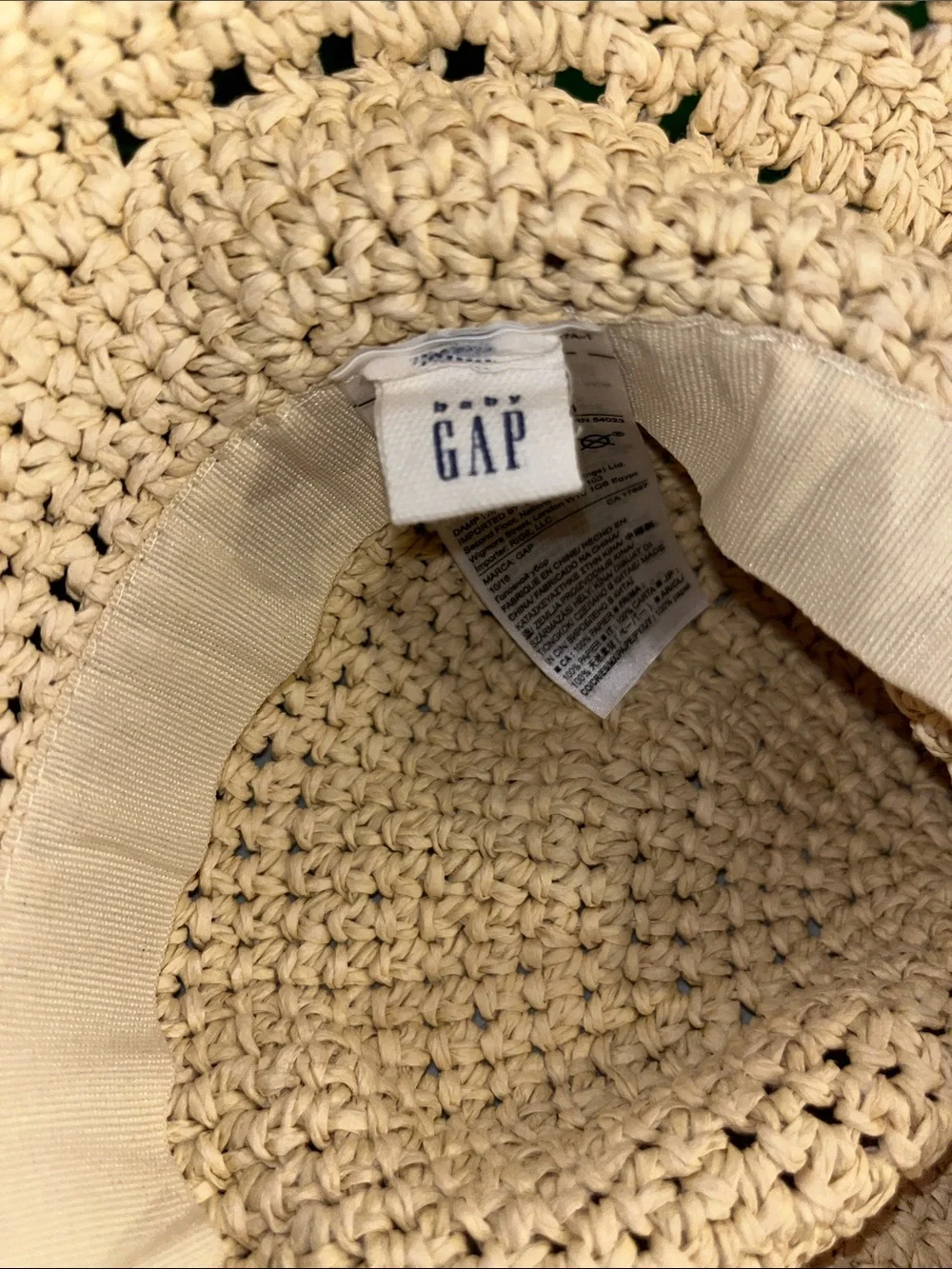 GAP  kids / Girl Cream Crochet Wide-Brim Sun Hat